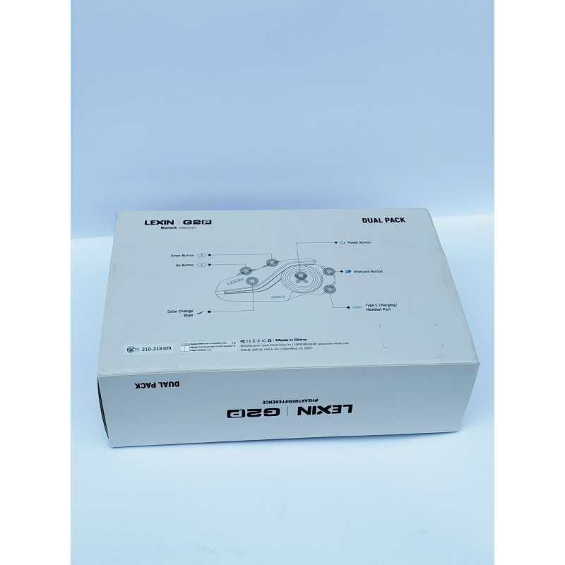 Мотогарнітура Lexin G2P/6 гонщиків/1000 метрів/домофон