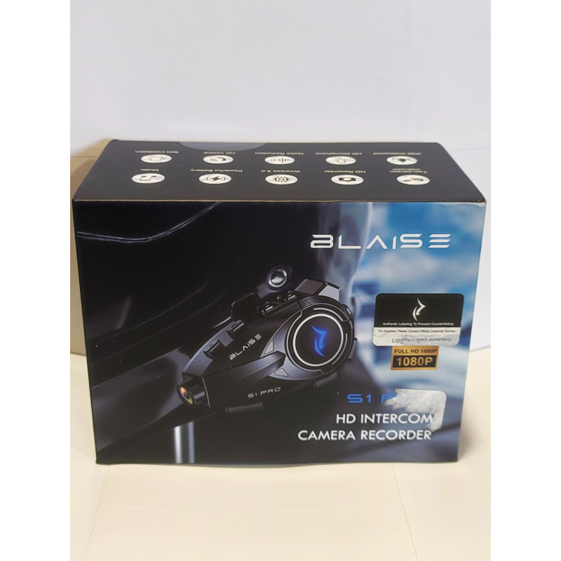 Мотогарнітура BLAISE S1 Pro/1080P HD Камера/IP66 водонепроникна/6 гонщиків/1000 метрів/шумодав/домофон