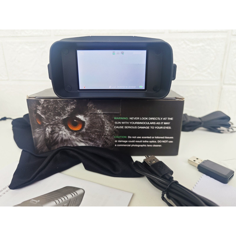 4K Телескоп нічного бачення Інфрачервоний 10-кратний цифровий зум 3-дюймовий екран WiFi Бінокль