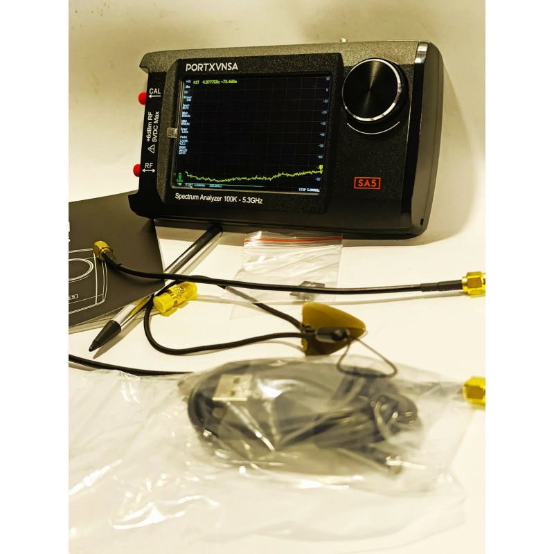 PORTXVNSA SA5/2в1 аналізатор спектра і генератор сигналів / 100 кГц до 5,3 ГГц / 5000mAh батарея