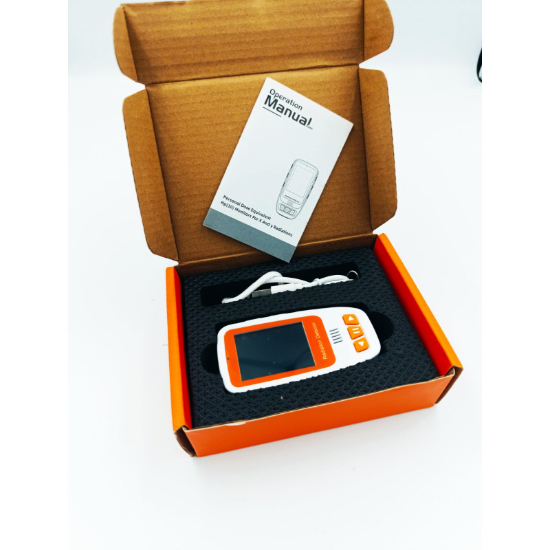 Портативний детектор ядерної радіації HFS-20PRO. Лічильник Гейгера. Автоматичні оповіщення. Зберігання даних. Вбудована батарея.