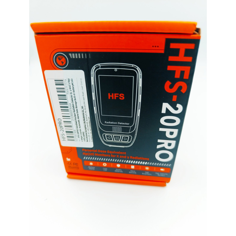 Портативний детектор ядерної радіації HFS-20PRO. Лічильник Гейгера. Автоматичні оповіщення. Зберігання даних. Вбудована батарея.