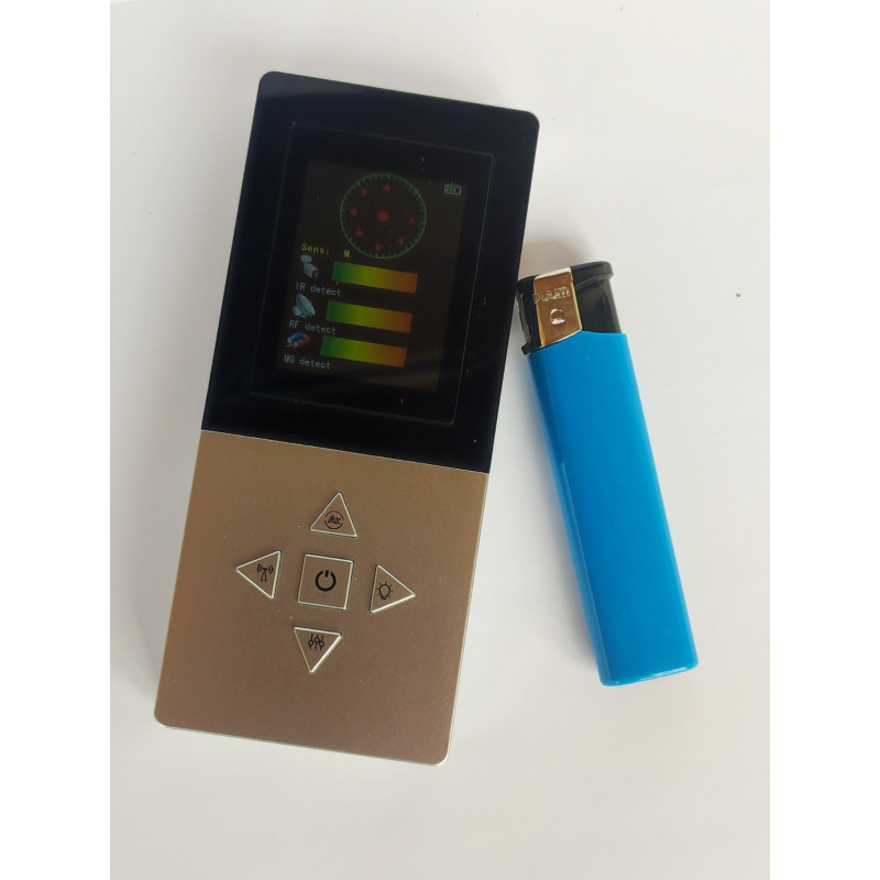 Детектор жучків, трекерів і камер DX88 зі штучним інтелектом. Портативне інфрачервоне виявлення прихованої камери без відстеження тепла, ШІ, однокнопочне виявлення камери