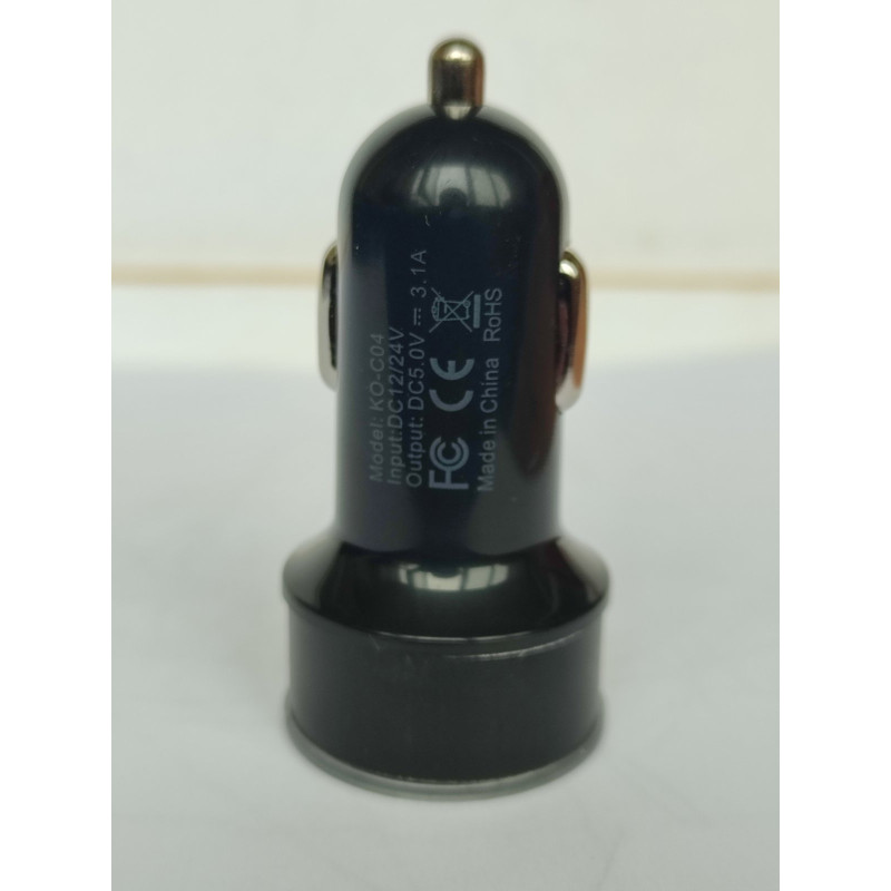 Авто-зарядка 2 USB адаптер, в машину, прикурювач. ( чорна )