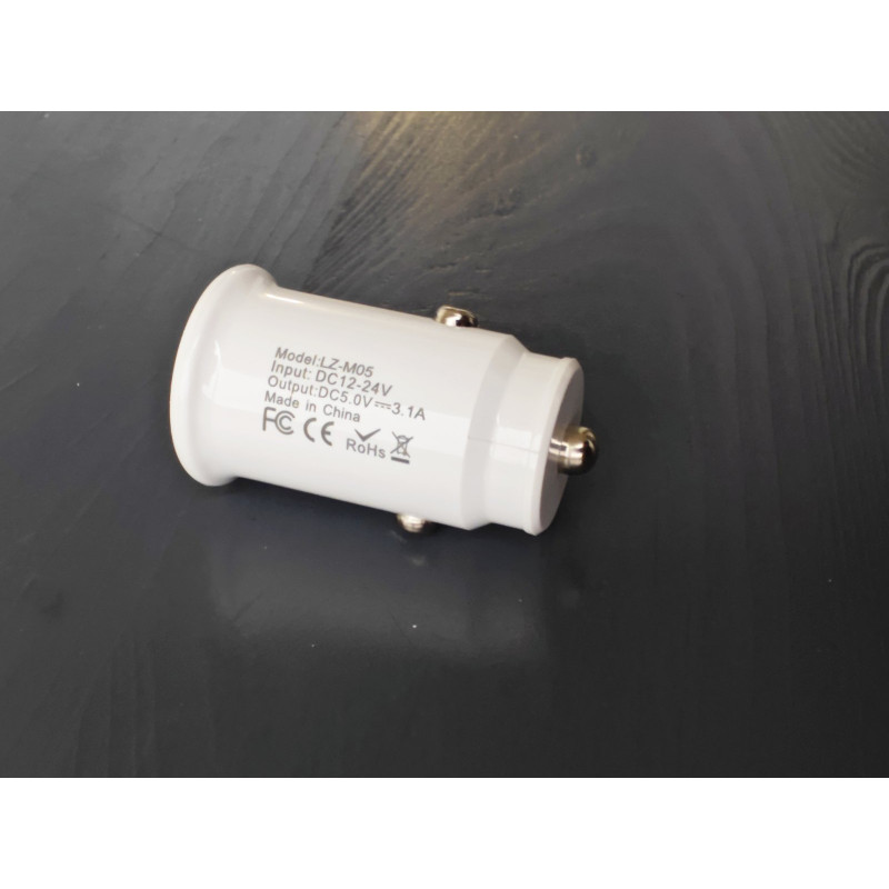 Авто-зарядка 2 USB адаптер, в машину, прикурювач. ( біла )