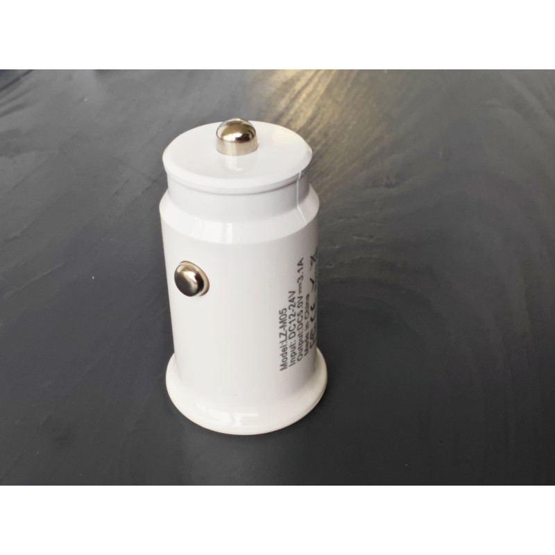 Авто-зарядка 2 USB адаптер, в машину, прикурювач. ( біла )