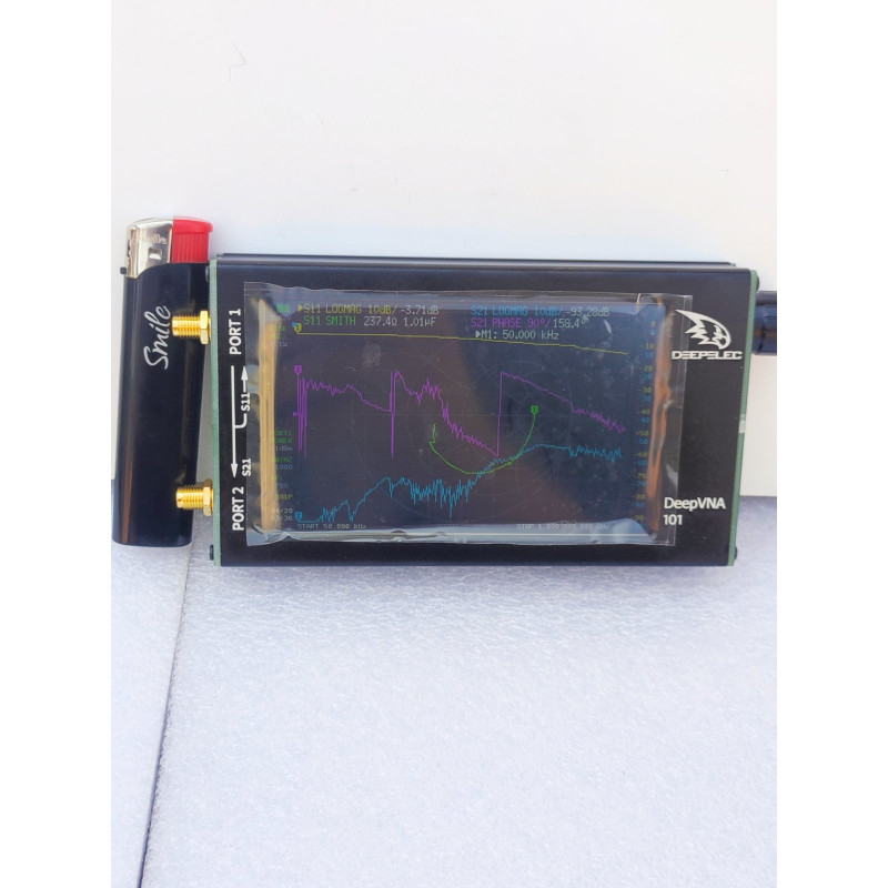 DeepVNA-101 4,3-дюймовий антенний аналізатор 10kГц-1,5 ГГц КСВ-метр VHF UHF мережевий аналізатор HW3.2 IPS LCD + металевий корпус NanoVNA-F