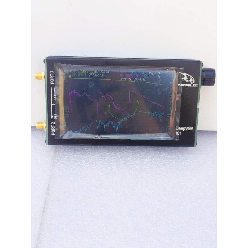 DeepVNA-101 4,3-дюймовий антенний аналізатор 10kГц-1,5 ГГц КСВ-метр VHF UHF мережевий аналізатор HW3.2 IPS LCD + металевий корпус NanoVNA-F