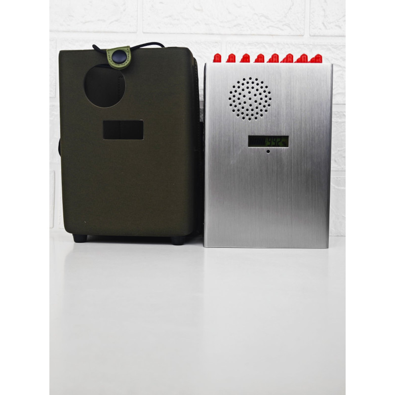 Потужна портативна глушилка сигналів мобільного зв'язку для кабінету, в автомобіль «PREDATOR-24» (2G/3G/4G/5G/GSM/DCS/GPS L1-L5/RC 315, 433-434, 868/WI-Fi 2.4G 5.2G 5.8G/PCS/UFH/CDMA/VHF/LOJACK) 24 Вт