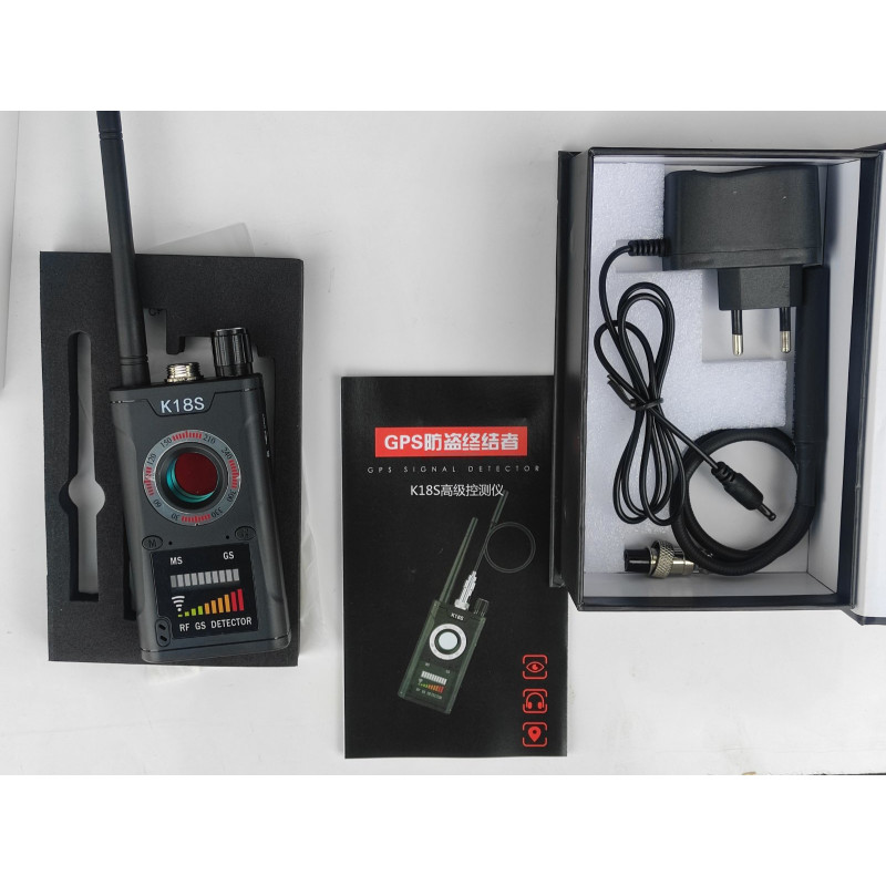 Детектор жучков, GPS трекеров и скрытых видеокамер К18S (3 в 1!)