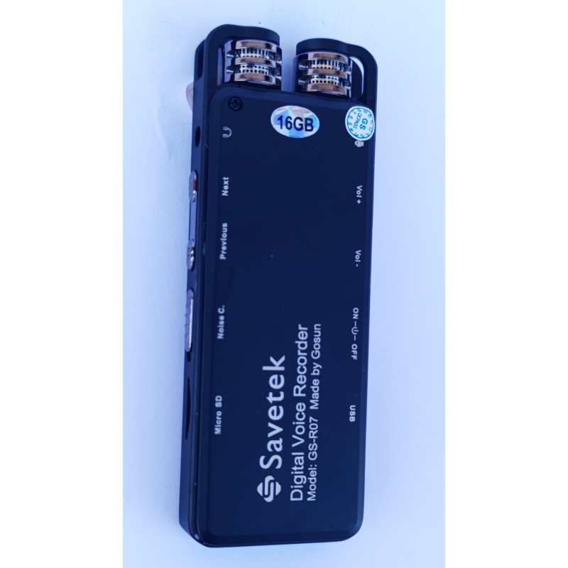 Професійний цифровий диктофон Savetek з функцією голосової активації/16 ГБ/шумодав