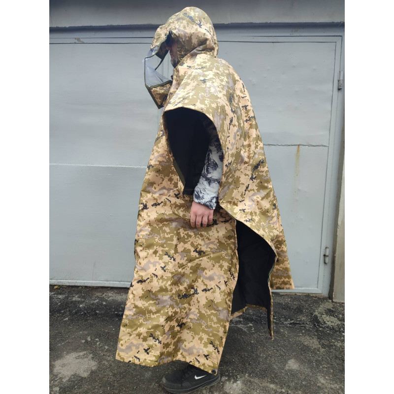 Пончо, водонепроникний, будівельна тканина