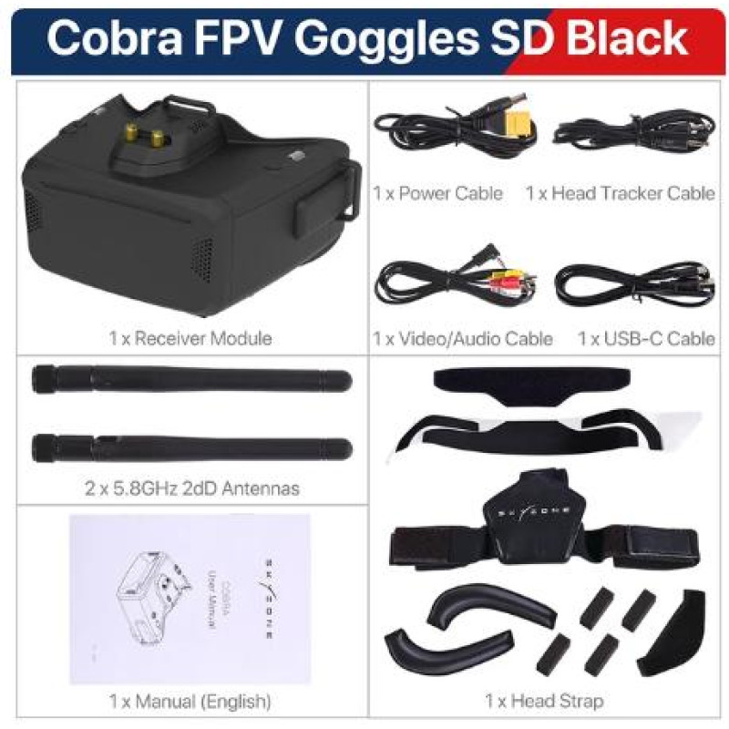 Cobra 1280x720 4,1 дюйма 5,8G 48CH приймач головний трекер DVR для FPV