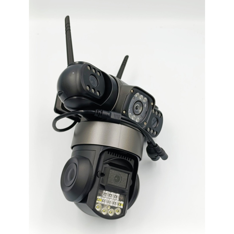 V380 Pro WiFi IP Camera Outdoor 12MP 6K cучасна система безпеки із потрійними об'єктивами та потрійним екраном