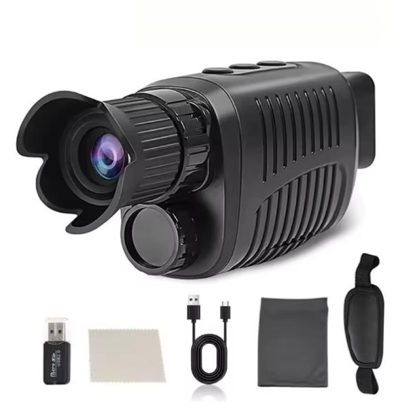 HD Монокулярний прилад нічного бачення з інфрачервоним 5-кратним цифровим зумом, мисливський телескоп для зовнішньої зйомки, повна темрява, 300 м, дальній телескоп