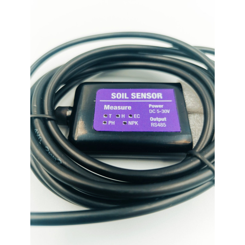 Датчик грунту RS485 Modbus 7 в 1 — Вимірює вологість, температуру, проводимість (EC), pH, NPK грунту