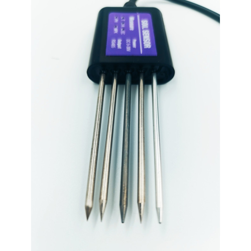 Датчик грунту RS485 Modbus 7 в 1 — Вимірює вологість, температуру, проводимість (EC), pH, NPK грунту