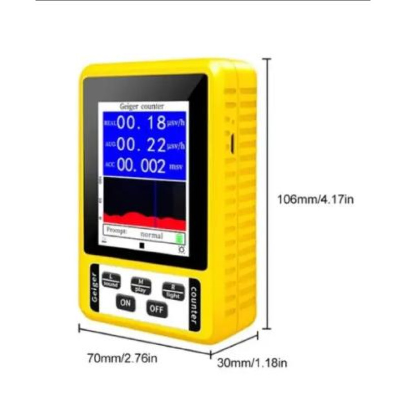 Дозиметр радіації (Лічильник Гейгера) та Детектор електромагнітного випромінювання - пристрій 2 в 1 BR-9C (XR3)
