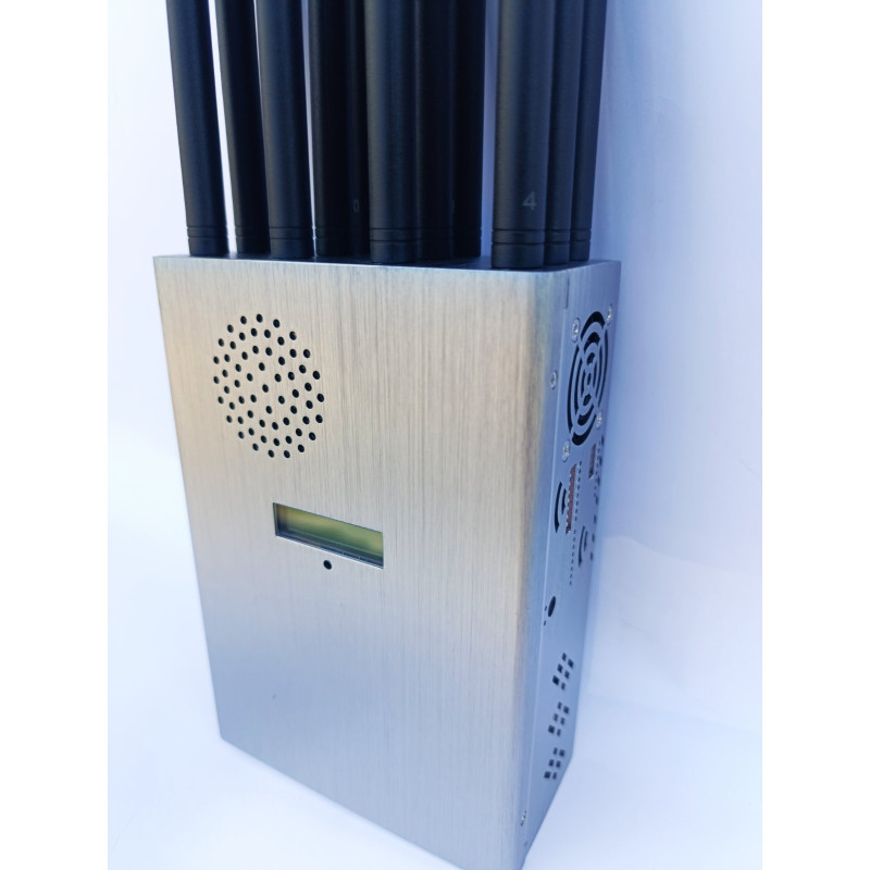 Потужна переносна глушилка сигналів ( LOJACK/CDMA/GSM/LORA/DCS/PCS/3G/4G/5G/2.4G, 5.2G, 5.8G/GPS L1-L5/5G600 US АБО 5G1500 EU ) «PREDATOR 12 каналів» 37 Вт