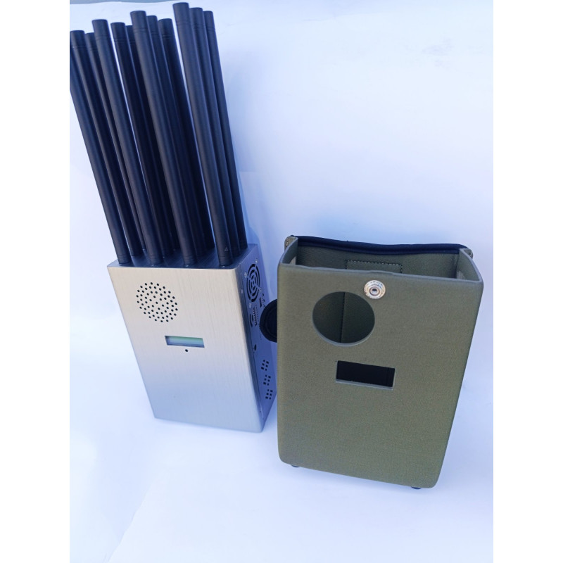 Потужна переносна глушилка сигналів ( LOJACK/CDMA/GSM/LORA/DCS/PCS/3G/4G/5G/2.4G, 5.2G, 5.8G/GPS L1-L5/5G600 US АБО 5G1500 EU ) «PREDATOR 12 каналів» 37 Вт