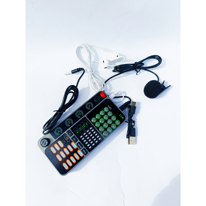 Новий M13 Voice Changer, Live Voice Card Voice Changer, ручний мікрофон Voice Changer з 3,5-мм портом BT DJ-контролер. Змінювач голосу в реальному часі/прямий ефір