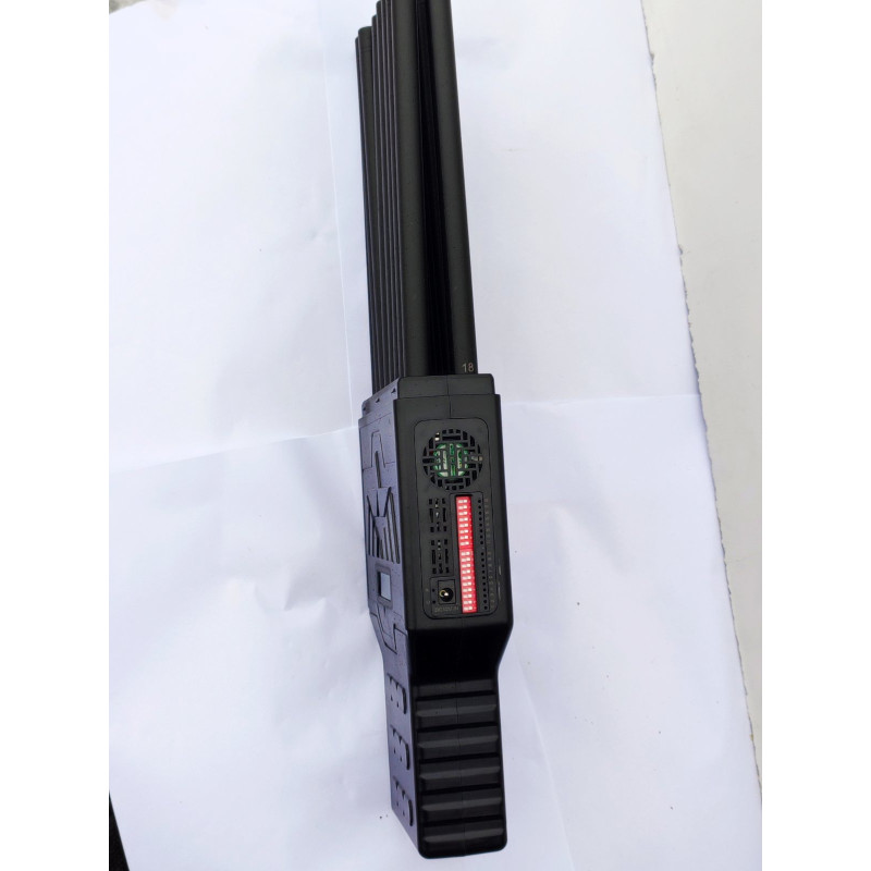 Мультичастотна глушилка сигналів мобільного зв'язку (GPS/Wi-Fi/GSM/5G/VHF/LOJACK/RC) Термінатор 18 Вт