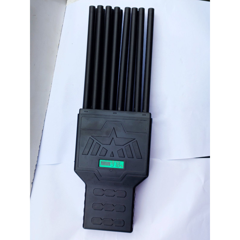 Мультичастотна глушилка сигналів мобільного зв'язку (GPS/Wi-Fi/GSM/5G/VHF/LOJACK/RC) Термінатор 18 Вт