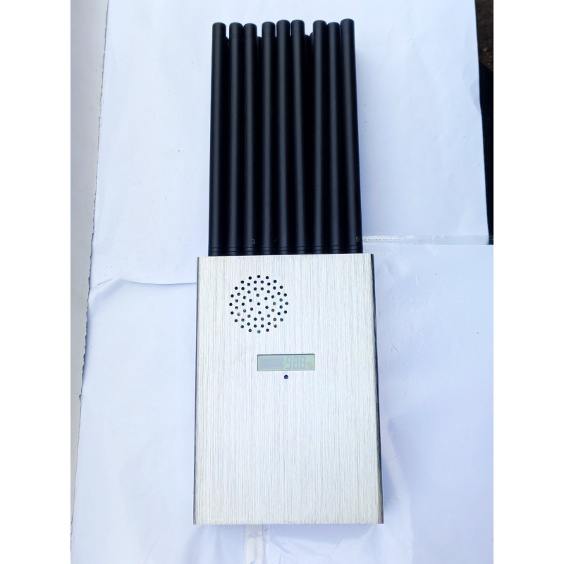 Потужна переносна глушилка сигналів мобільного зв'язку для офісу, в автомобіль «PREDATOR-28» (2G/3G/4G/5G/GSM/DCS/GPS L1-L5/RC 315, 433-434, 868/WI-Fi 2.4G 5.2G 5.8G/PCS/UFH/CDMA/VHF/LOJACK) 28 Вт