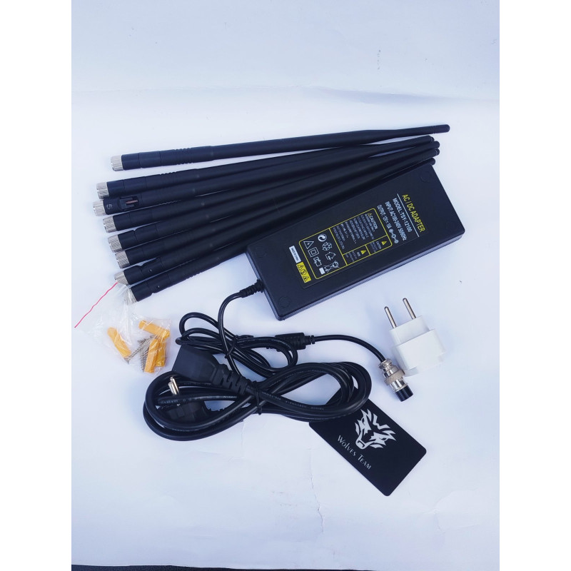 Глушилка сигналів (gsm/3G/4G/Wi-Fi/GPS/Bluetooth) 8-канальна (настільна) R.E.S.T. 2025