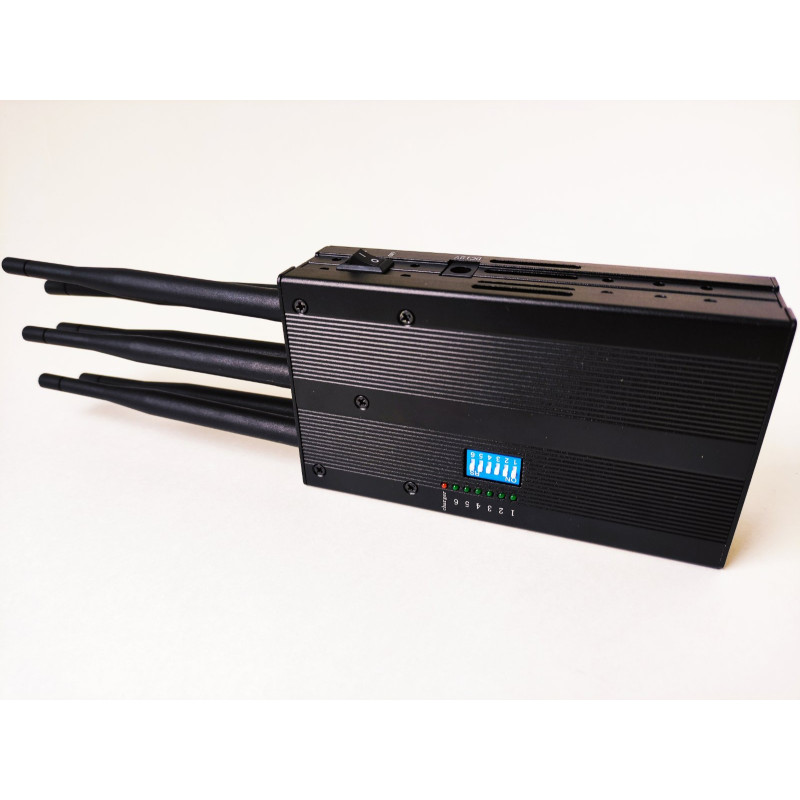 Переносна глушилка стільникового зв'язку 6 антен GSM, GPS ГЛОНАСС, WIFI Bluetooth