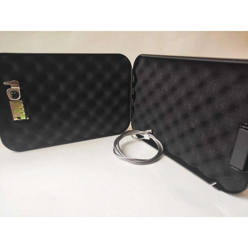 Переносной сейф для пистолета, украшений, ключей, документов, денег с кодовым замком 24х16х5