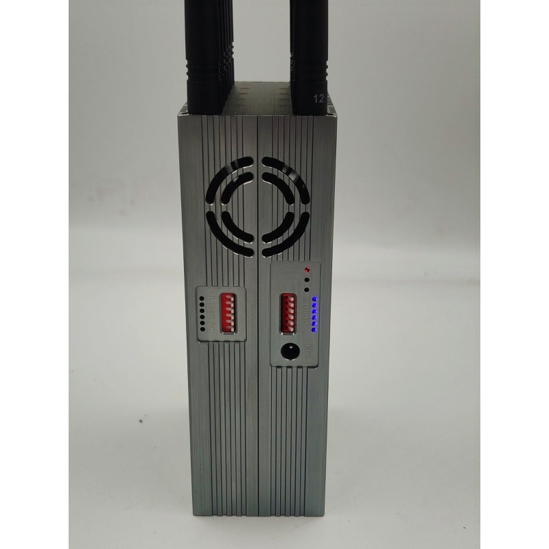 Потужна 12-ти канальна портативна глушилка 2G/3G/4G/5G, WiFi та GPS